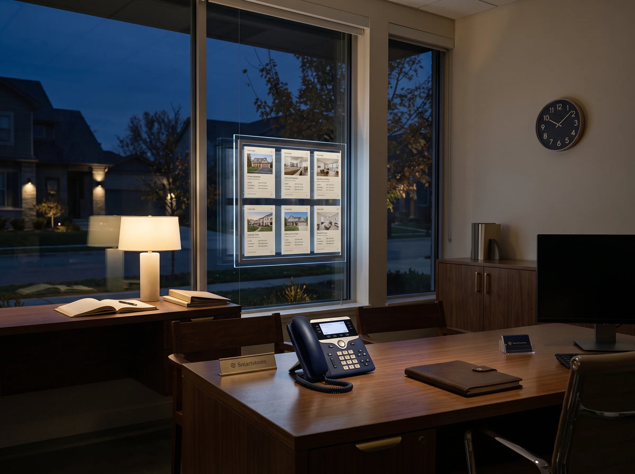 After-hours inbound call at a closed independent real estate brokerage.