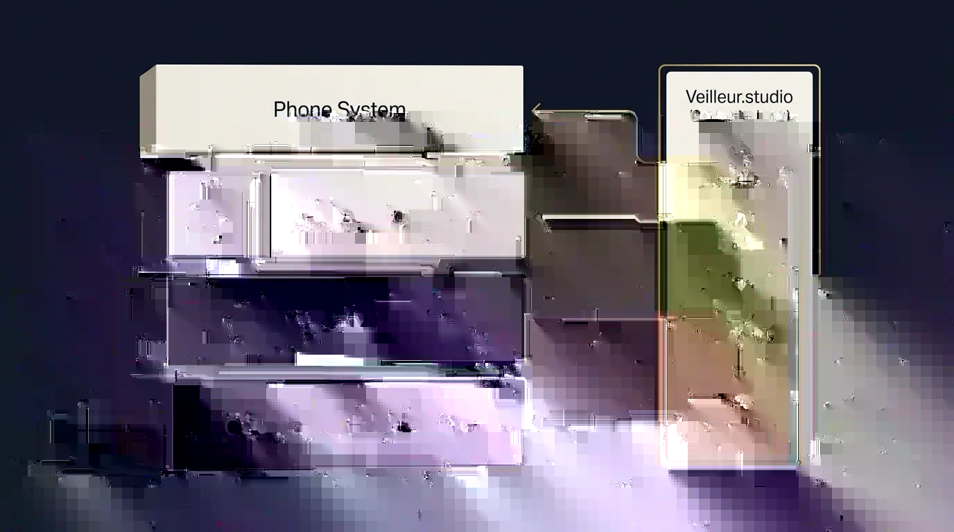 Veilleur.studio as a first-response layer connecting into an existing real estate stack.